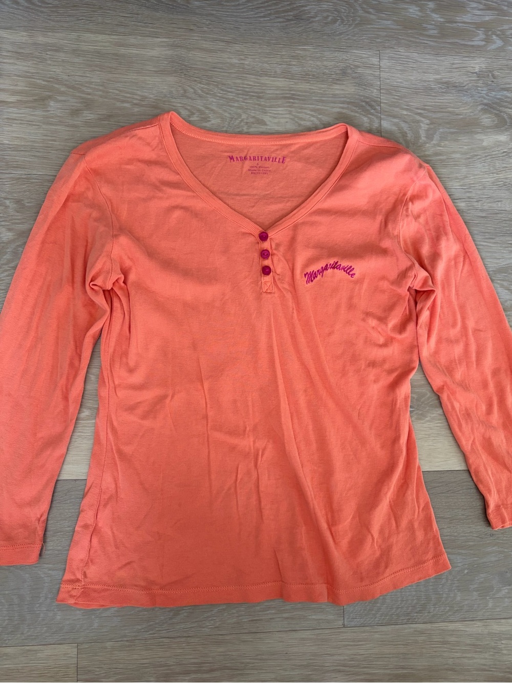 Margaritaville Coral Henley Top Size S